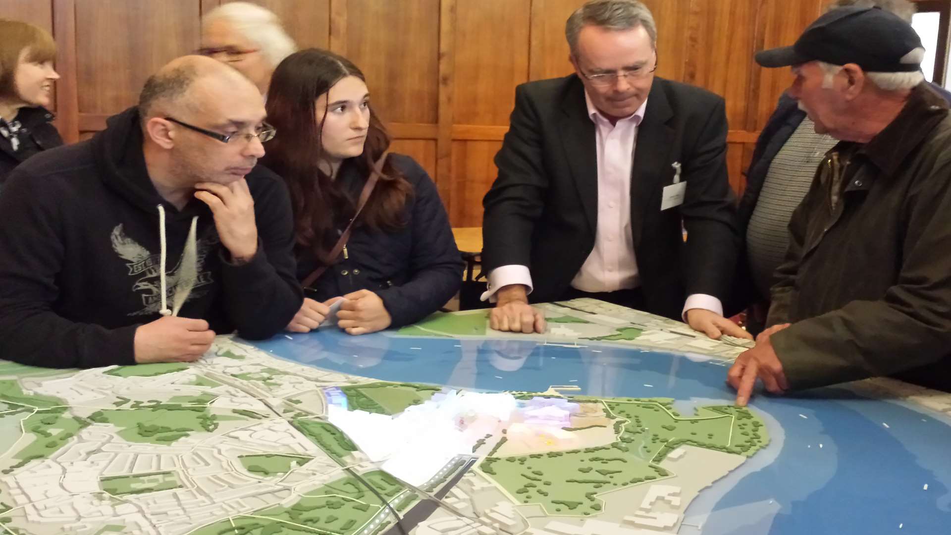 A scale model of the resort viewed at a consultation in Gravesend's Old Town Hall