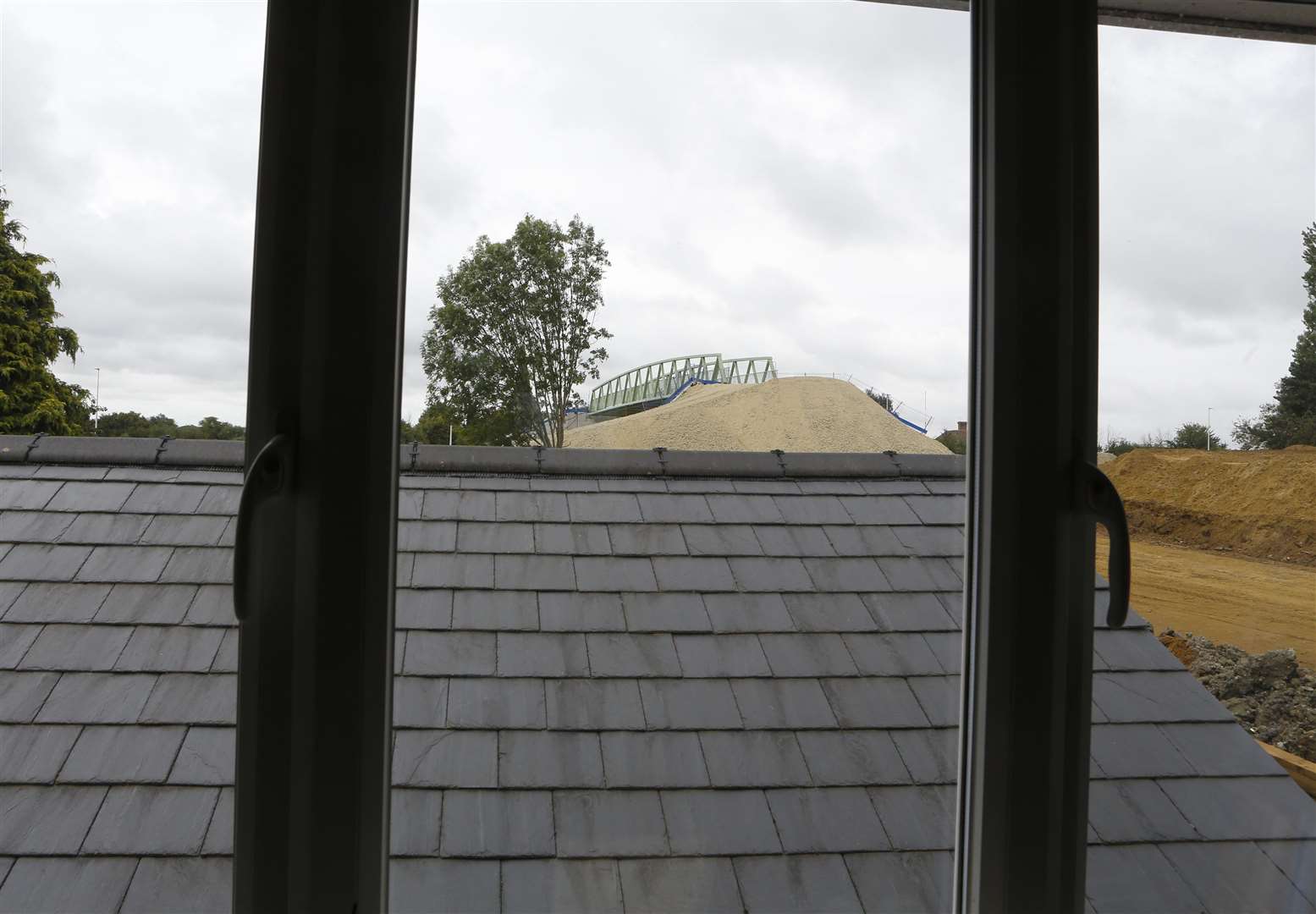 The view of the new footbridge from Lisa Harvey's bedroom window