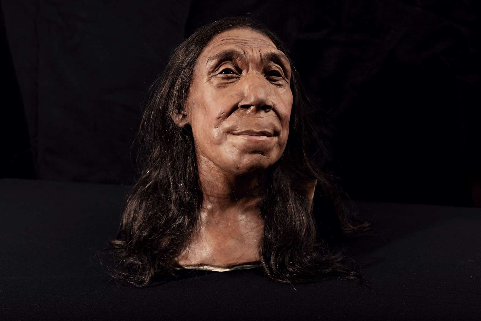 The recreated head of Shanidar Z, made by the Kennis brothers for a Netflix documentary (BBC Studios/Jamie Simonds/ PA)