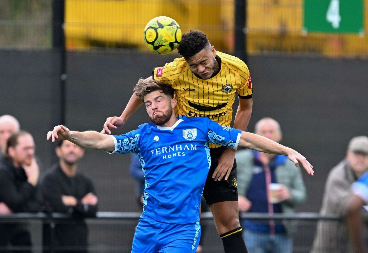 Noel Leighton, seen here in FA Cup action at Cray Wanderers, is likely to need an ankle operation. Picture: Keith Gillard