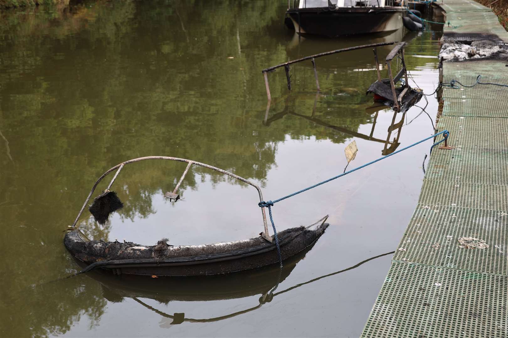 The sunken wreckage of the Grey Owl. Picture: Bernard Snell