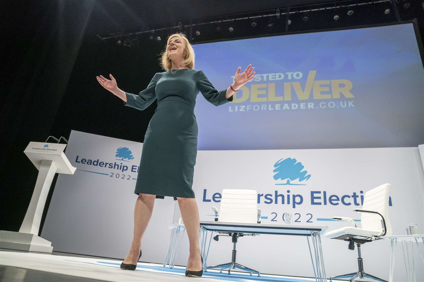 Liz Truss during a hustings event in Perth (Jane Barlow/PA)