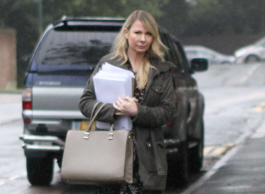 Dr Anne Henderson, arrives at Sevenoaks Magistrates' Court, accused of being in control of a dog which bit a passing cyclist