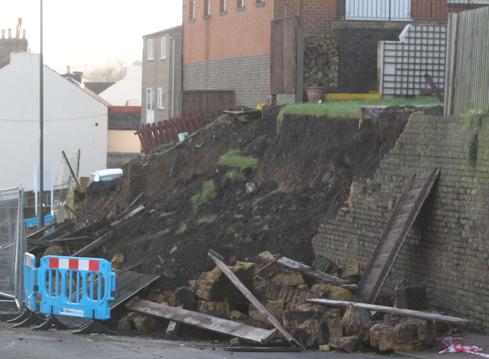 A wall surrounding the grounds of The Magpie Centre, Chatham, collapsed last year