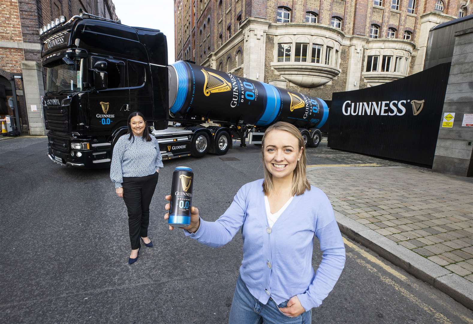 Grainne Wafer, Guinness Global Brand Director (left) and Aisling Ryan, Guinness Innovation Brewer (Andres Poveda/PA)