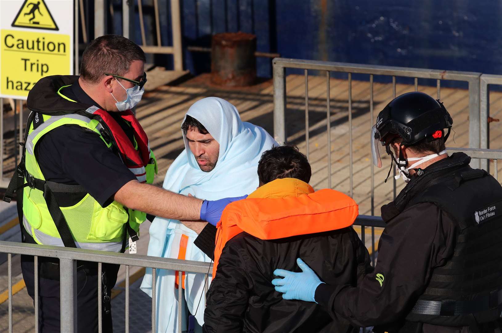 A group of people were brought in to Dover, Kent, by Border Force (Gareth Fuller/PA)