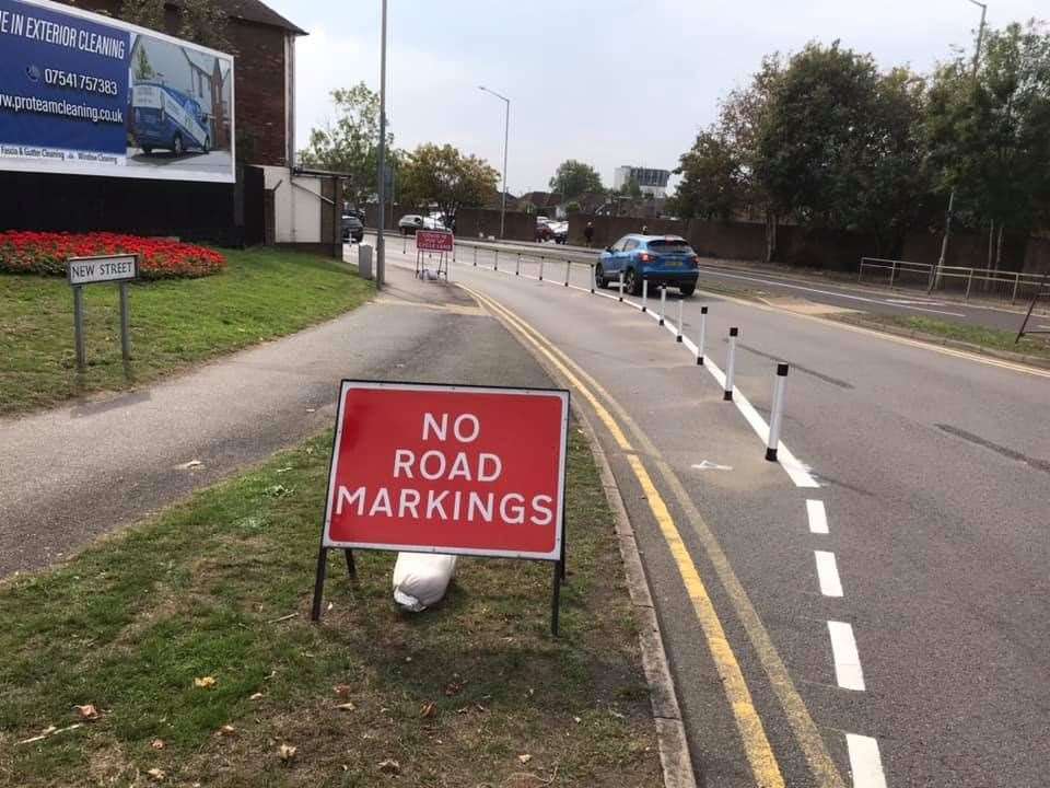 The pop-up lanes appeared this week