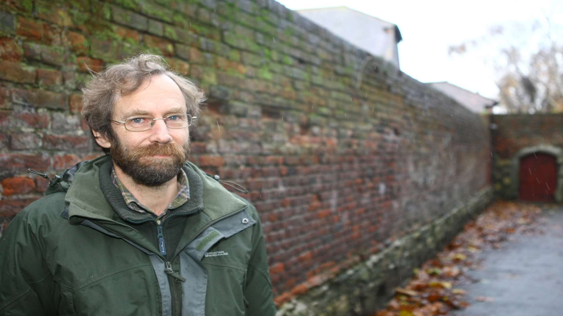 Garden deputy manager Richard Senior with the wall burglars climbed to steal just £17.