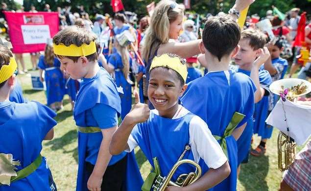 Children take part in the pageant last year