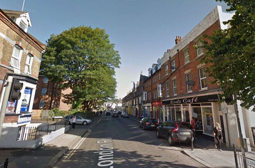 The fire happened at a house in London Road, Dover