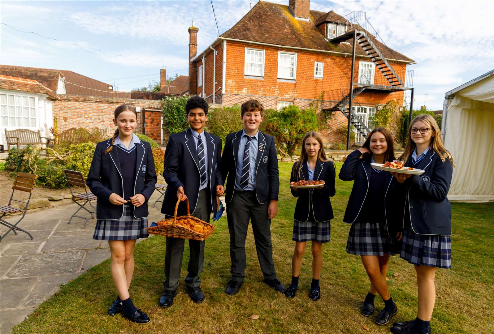 Pupils served their guests some tasty canapes