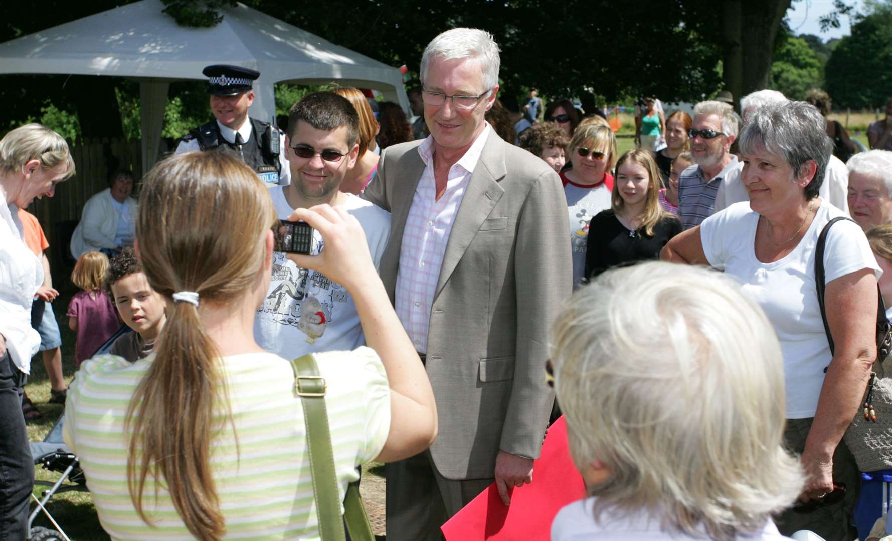 Paul opened Aldington Primary School’s summer fete in 2008. Picture: Martin Apps