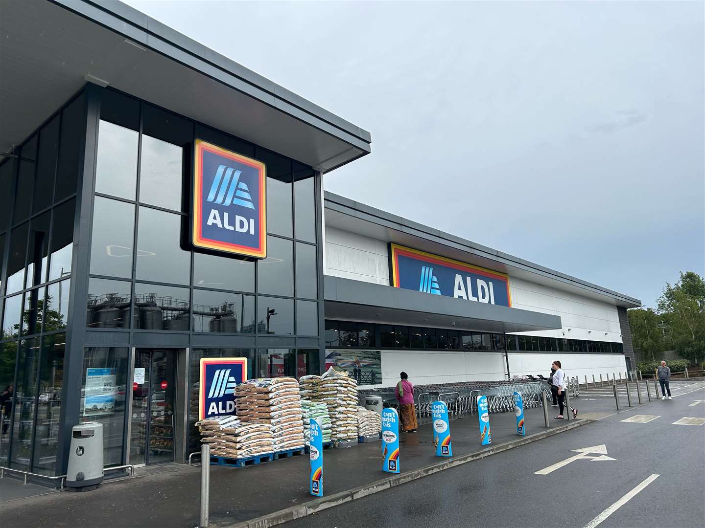 It is thought the Aldi in Ashford reopened just after 10.45 am