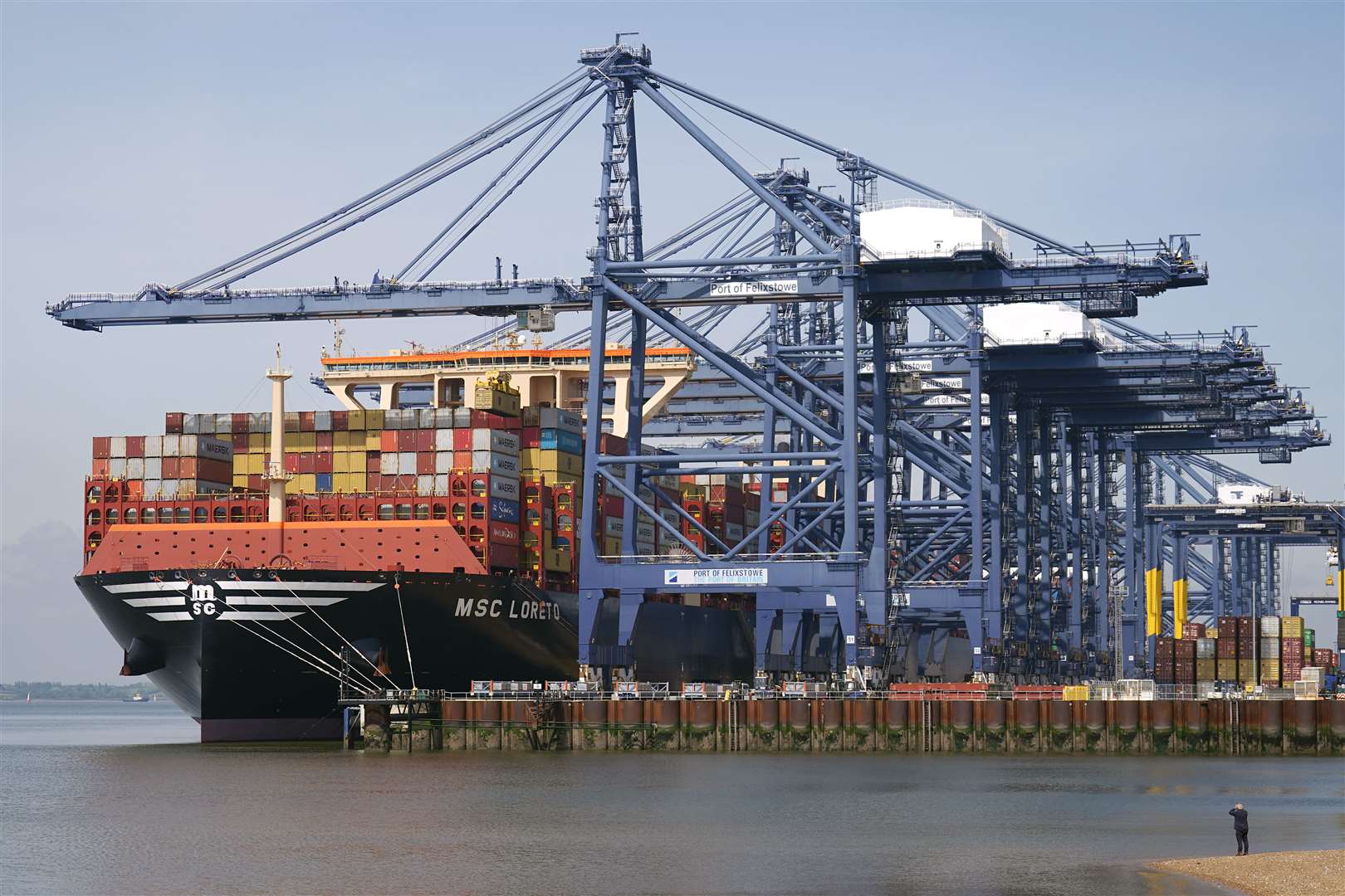 One of the biggest cargo ships in the world docks at UK port