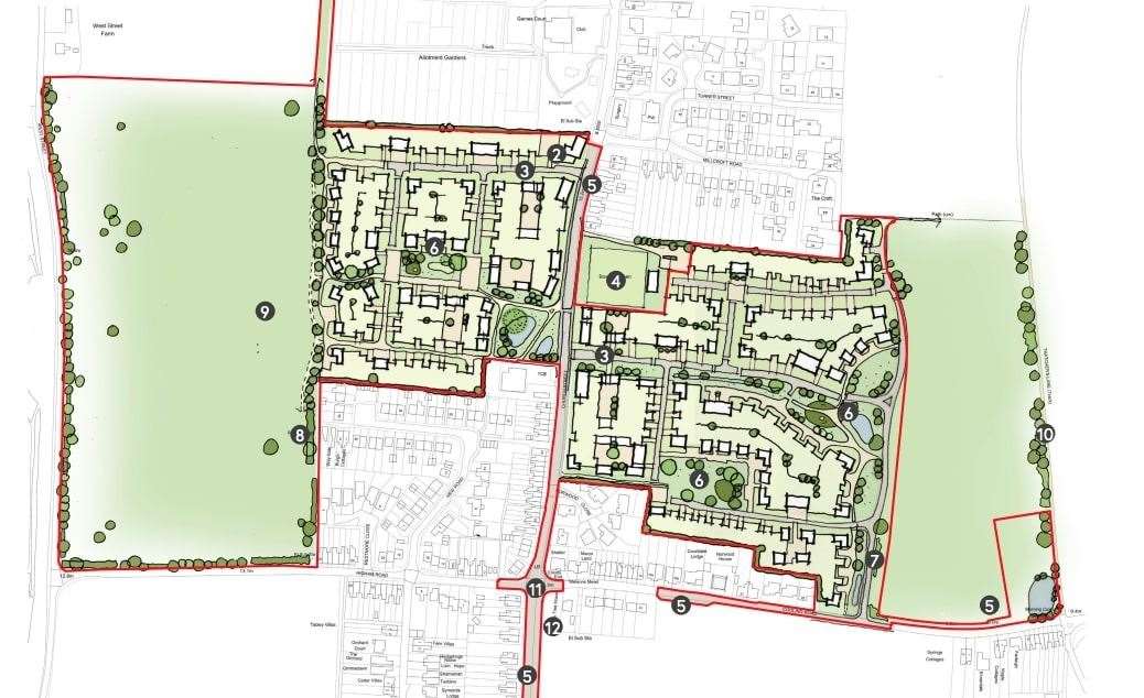 The masterplan for how the housing development would look. Picture: Trenport Investments