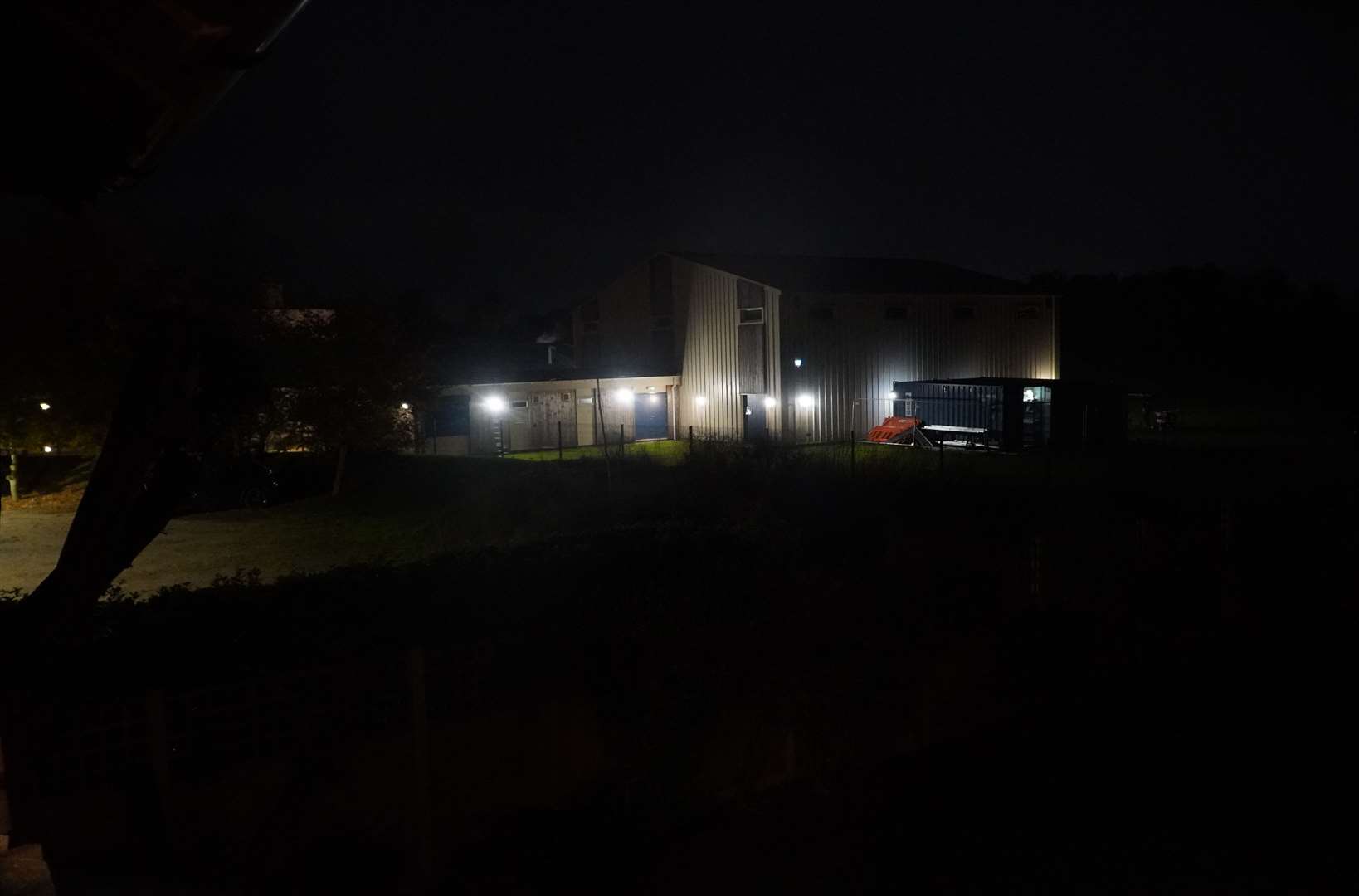 Neighbours describe the school's lights as "like the Blackpool illuminations" at night