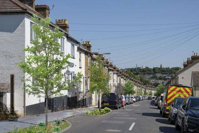 An artist's impression of how the streetscape could be improved in Luton by adding more trees. Picture: ACNF