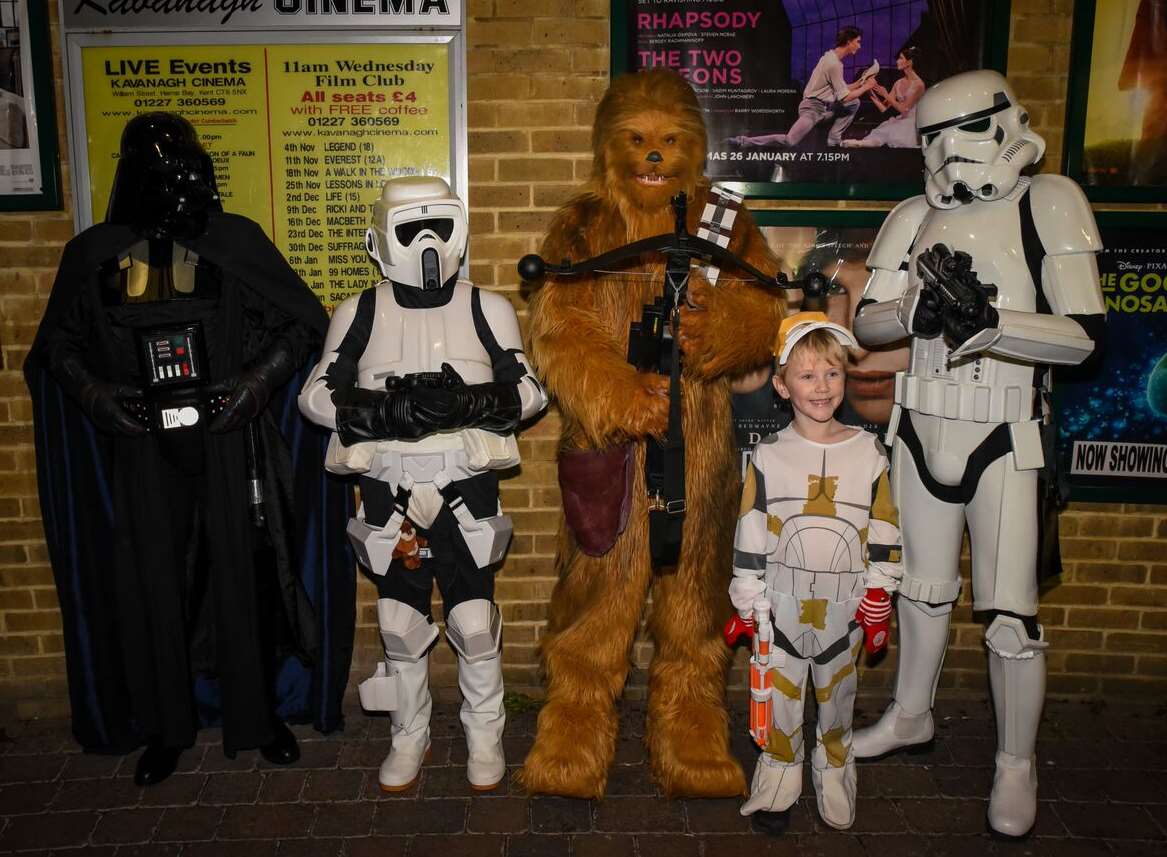 Star wars characters spiced up the opening night of the latest blockbuster. Picture: Julie Blackmer