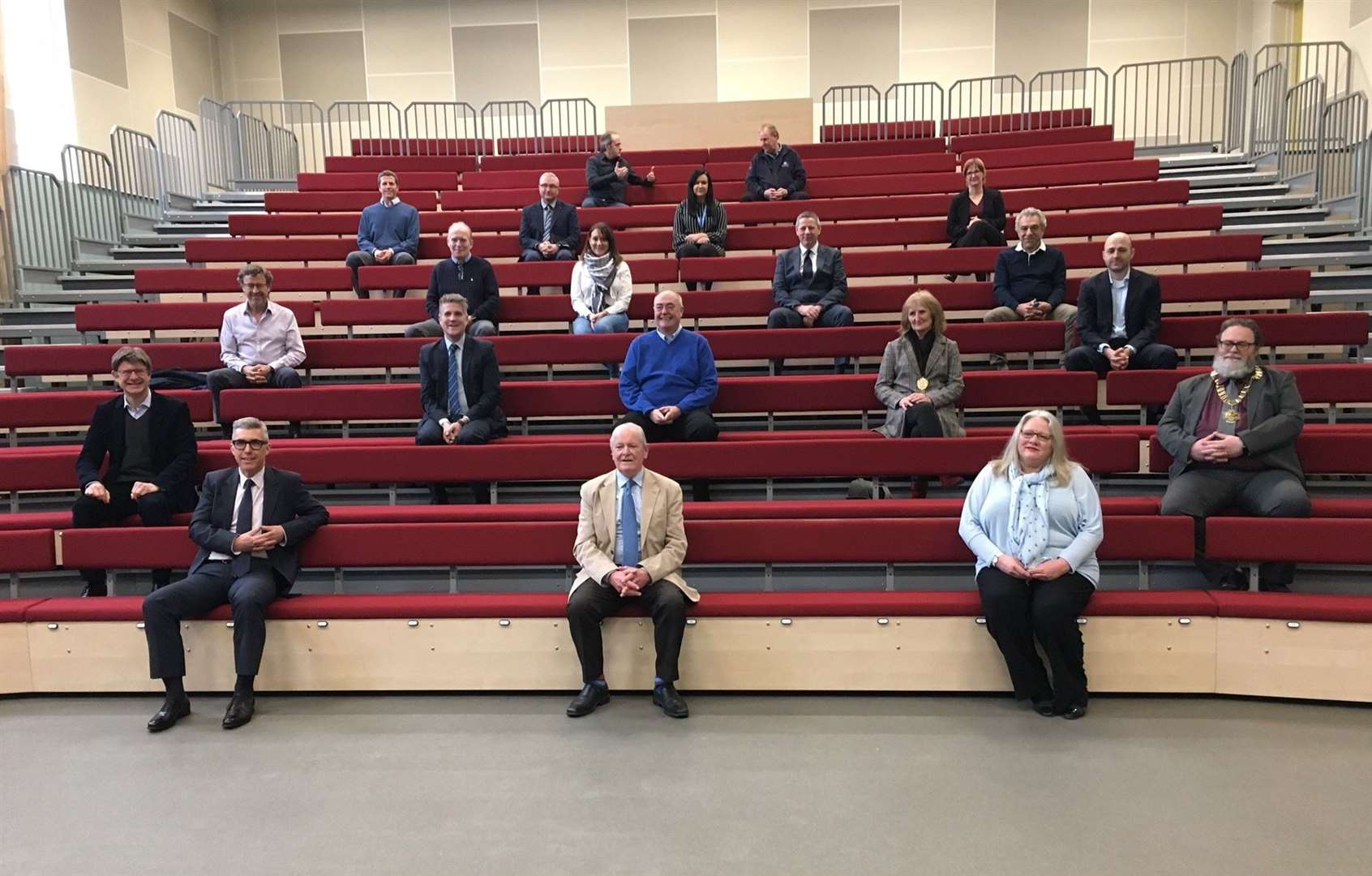 Guests at the handover inside the auditorium in the new civic centre in Southborough