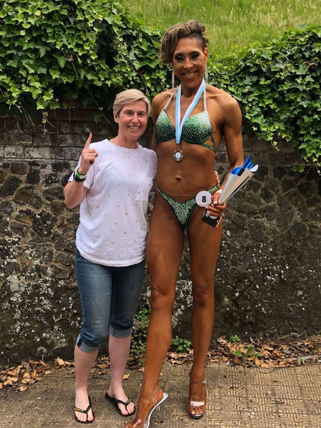 Ms Copeman alongside coach Adel Murphy in Margate. Picture: Georgie Copeman