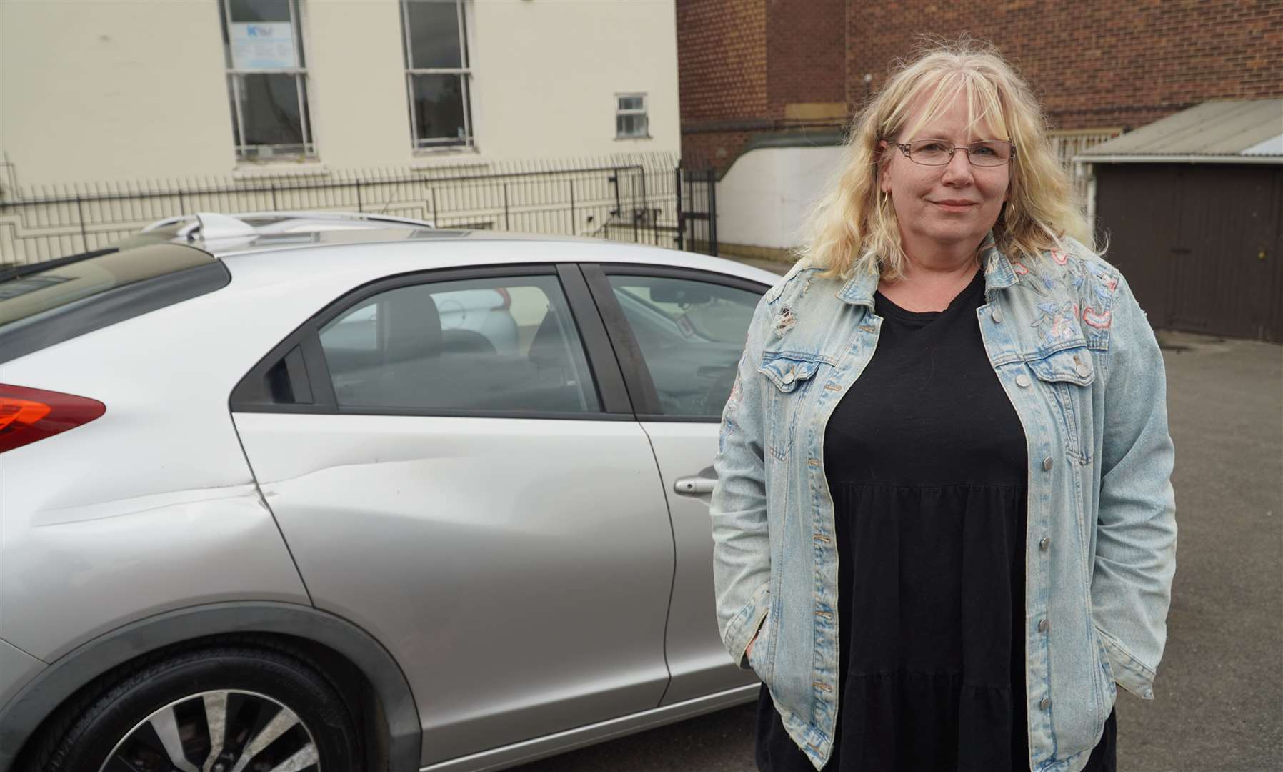 Rae Bottomley of Trebble Road, Swanscombe, with her damaged car