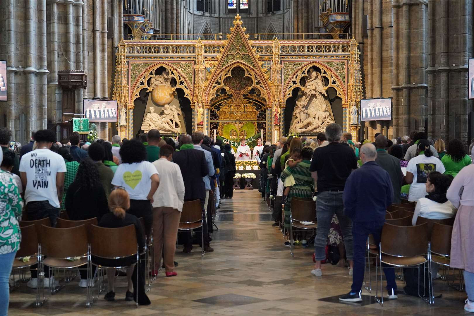 The Grenfell fire memorial service at Westminster Abbey (Jonathan Brady/PA)