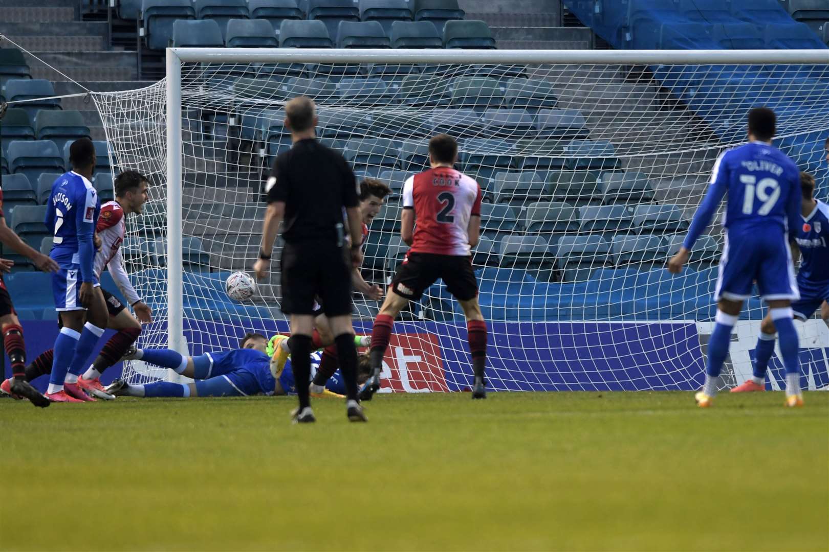 Gillingham have a mountain to climb at two goals down on Saturday Picture: Barry Goodwin