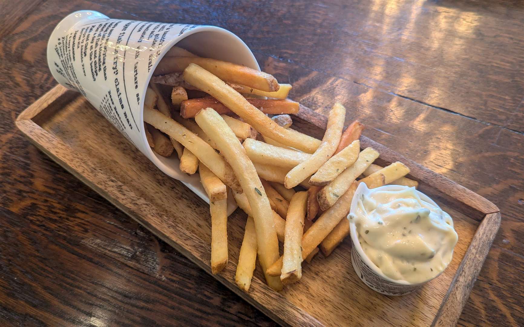 We went for a side of garlic fries but were left a little underwhelmed by the flavour