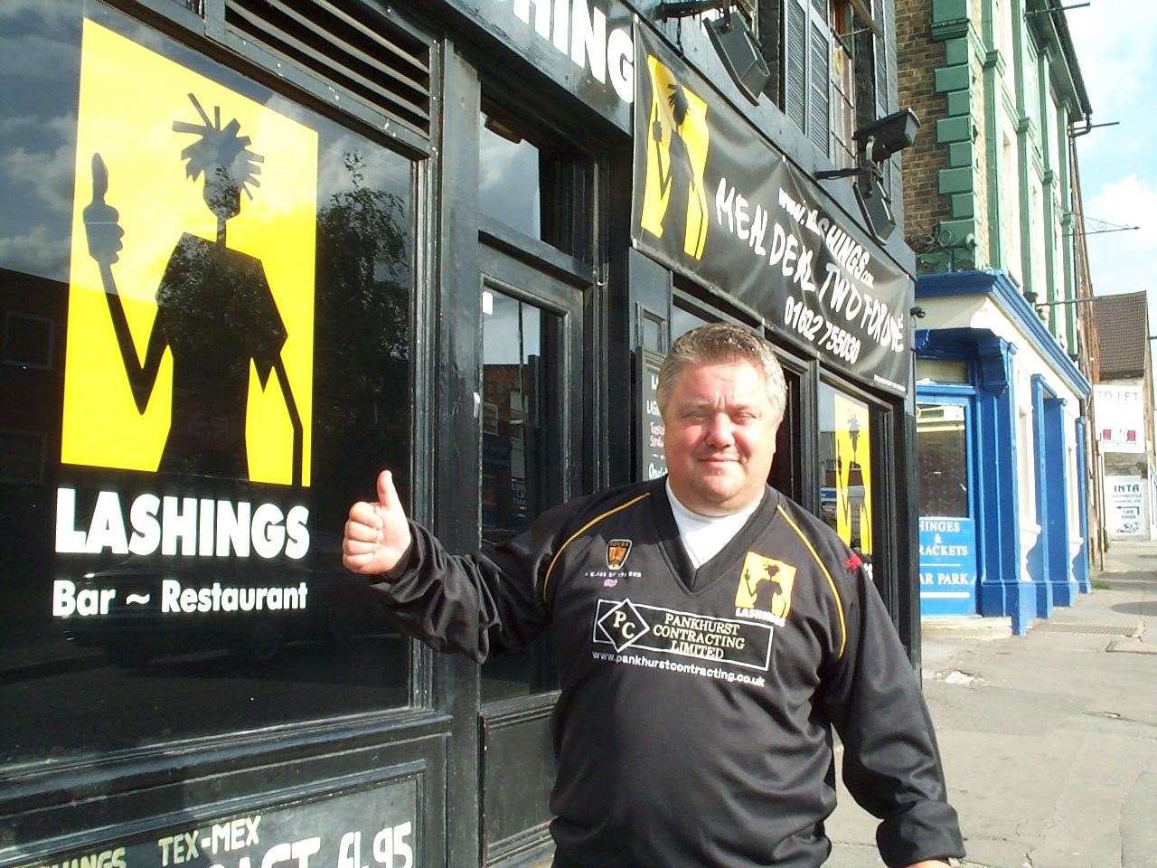 David Folb outside Lashings in 2003