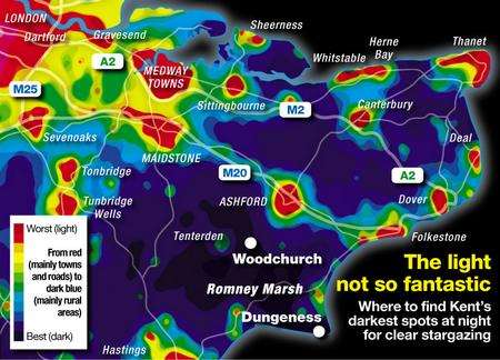 Light pollution map