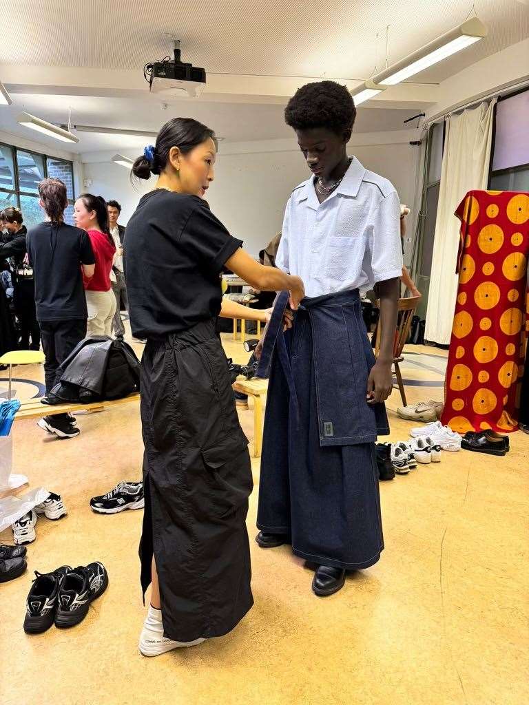 Margaret Sam (left) is believed to be the first British Chinese designer to showcase her latest collection at the Museum of the Home in Hoxton, London (Margaret Sam/PA)