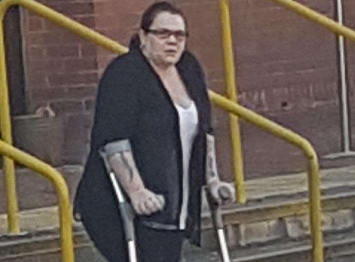 Layla Leach, 36, outside Folkestone Magistrates' Court