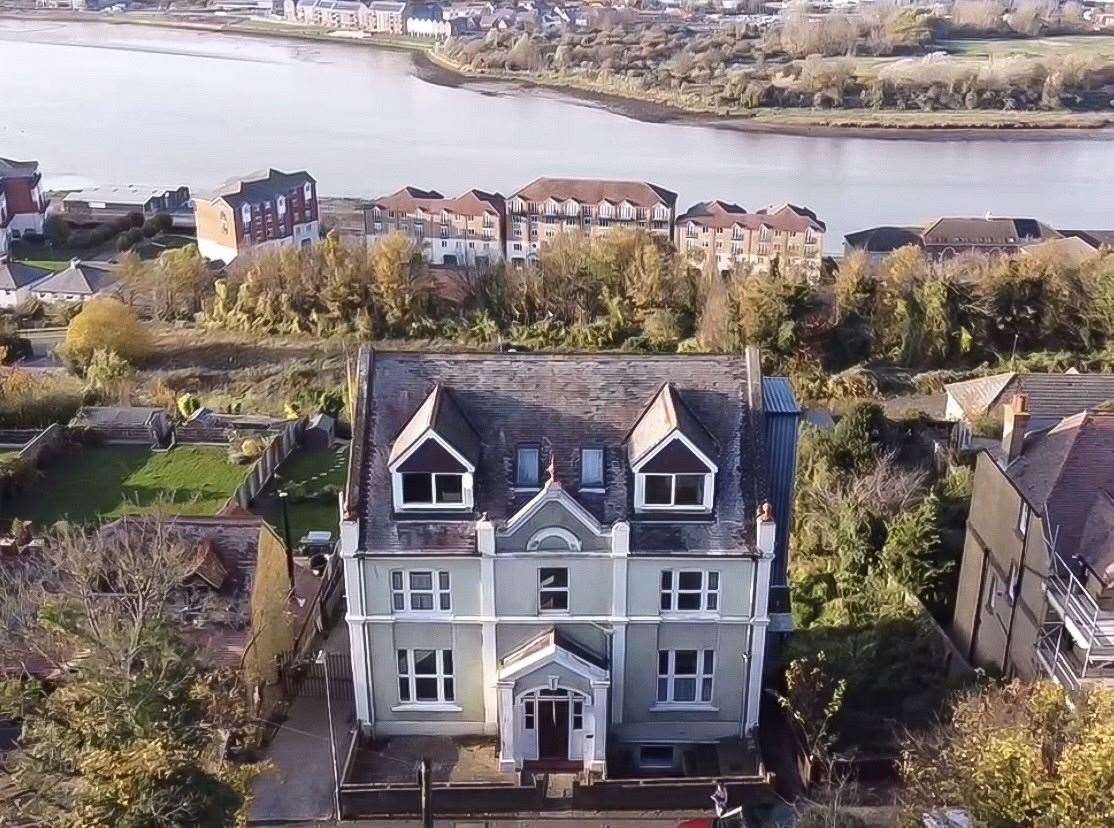 An aerial view of Riverview Lodge in Borstal Road, Rochester