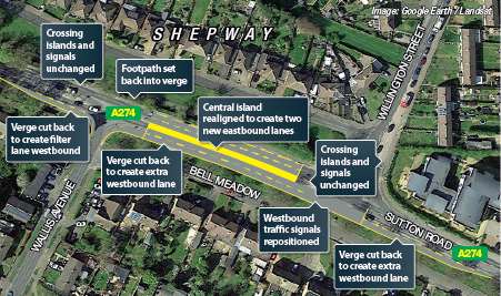 Willington Street junction improvements: with Sutton Road