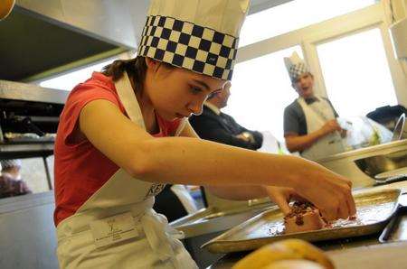 Alice Browning in action for Kent Young Chef of the Year