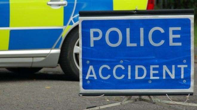 The A2 London-bound is partially blocked following an accident involving five vehicles. Stock Image