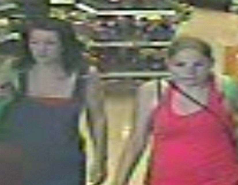 The women pictured may know something about the theft of vodka from a Sainsburys' store Picture: Kent Police