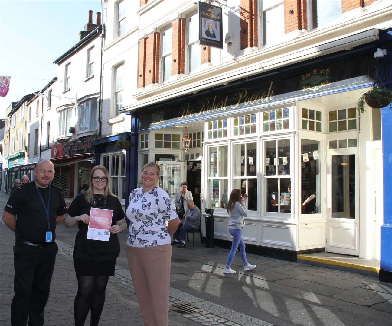 The Wetherspoon - manager with KP Licensing and GBC CSU Assessors Photo credit: GBC