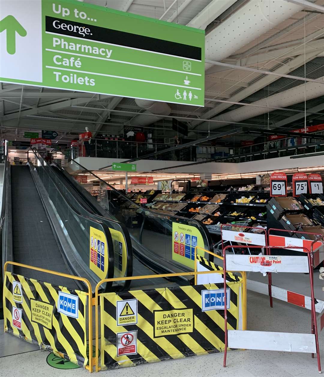 Sittingbourne s Asda store partly reopens after rain damaged roof