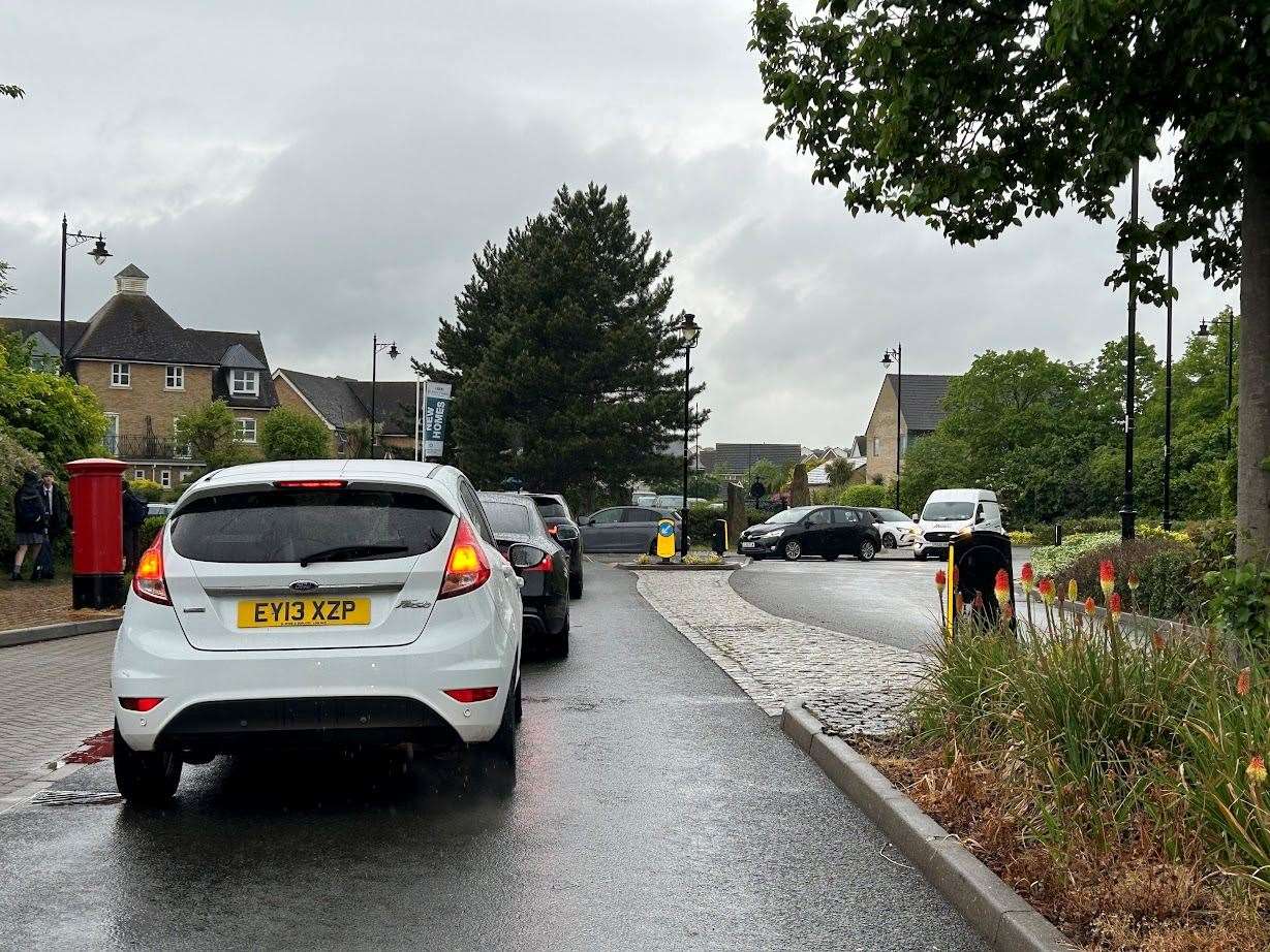 There is heavy traffic on Island Way East, Chatham, following a crash