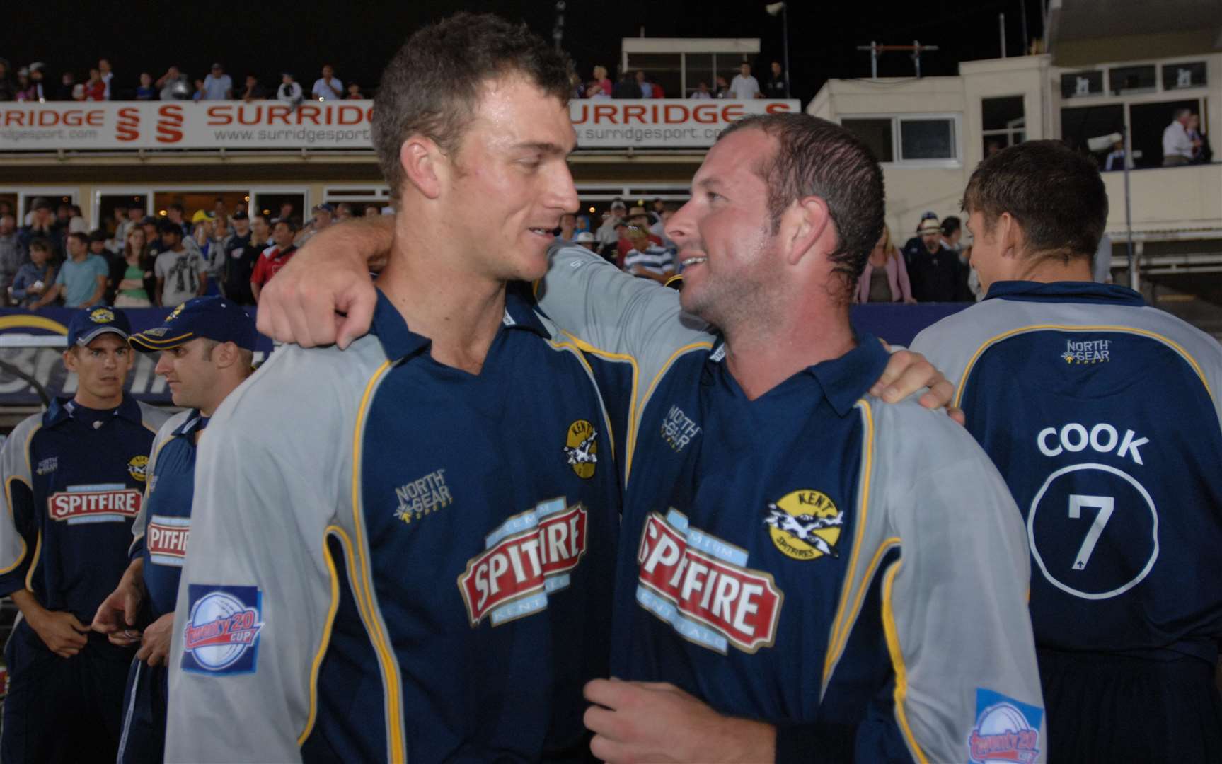 Find someone who looks at you the way Ryan McLaren and Darren Stevens do - after Kent's win in 2007. Picture: Barry Goodwin