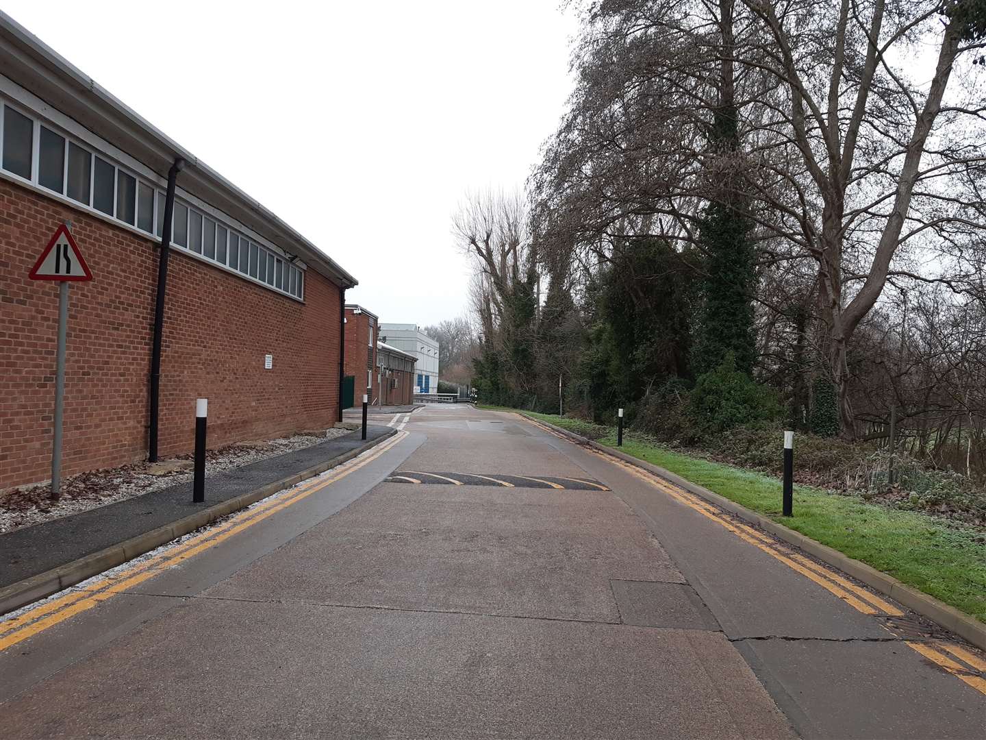 The current Mace Industrial Estate entry road