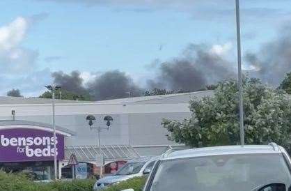 A fire has broken out at Asda in Westwood Road, Broadstairs