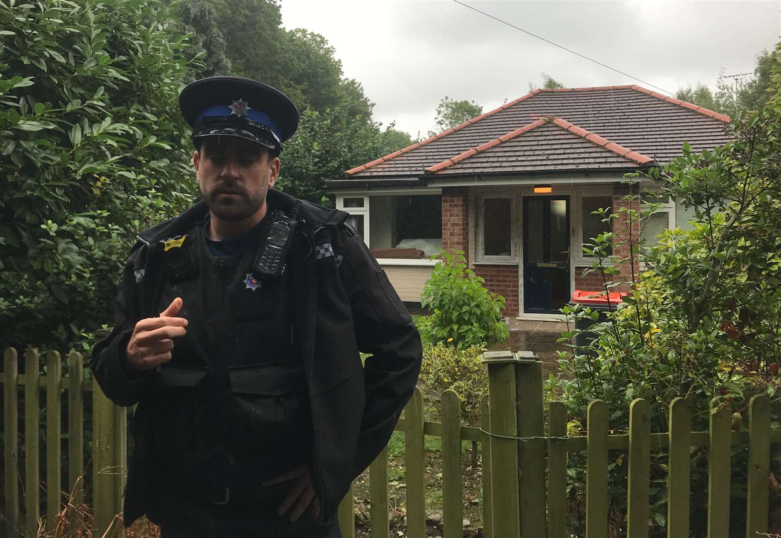 Police outside the property in Bekesbourne Lane