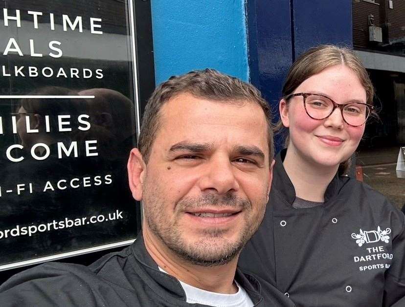 Chris Michaelas & April Reeves - Licensees at The Dartford Sports Bar. Picture: Admiral Taverns