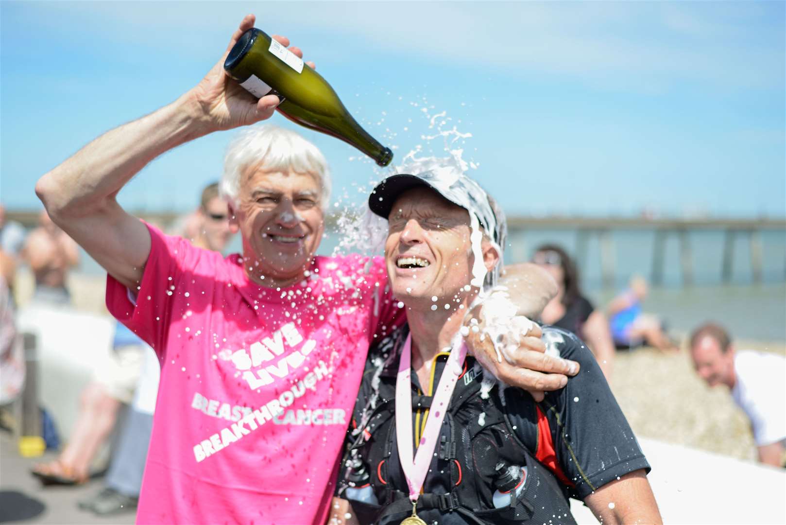 Graham Stiles celebrates as part of a charity event Picture: Roger Charles