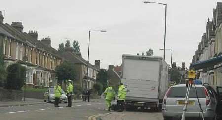 The emergency services at the scene this morning. Picture: HELEN WAGSTAFF