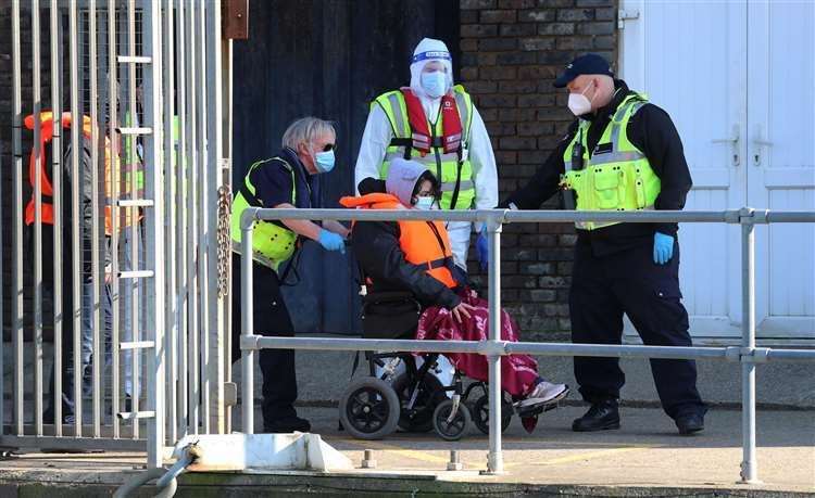 Asylum seekers arrive at Dover