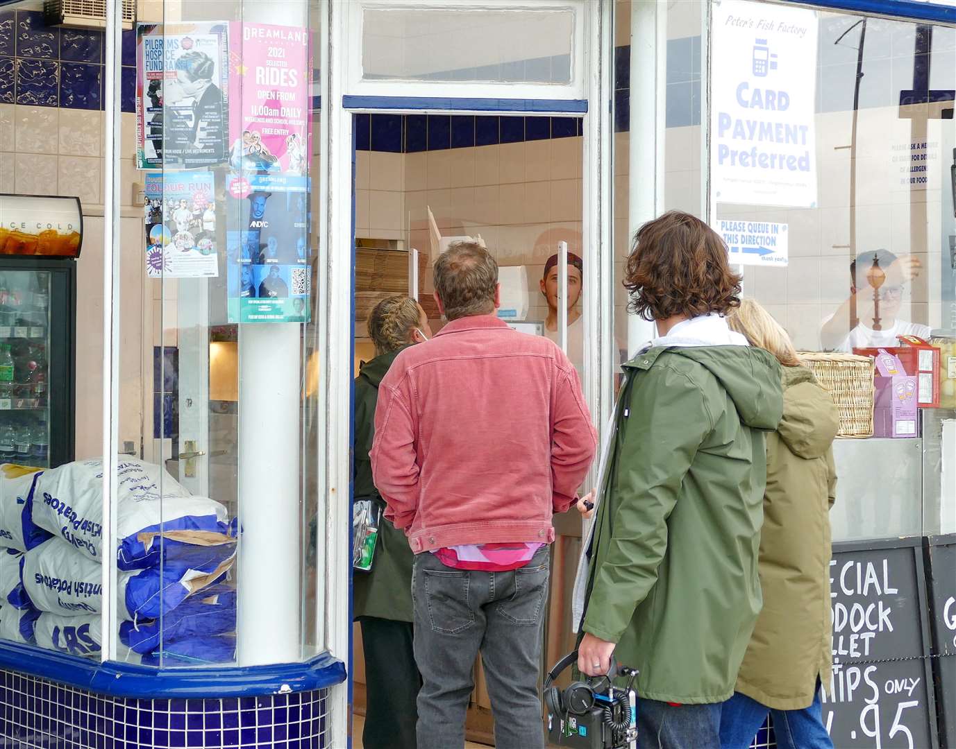 Carr popped into Peter's Fish Factory on Margate seafront. Picture: Frank Leppard Photography