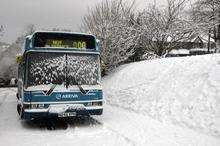 Arriva bus in the snow